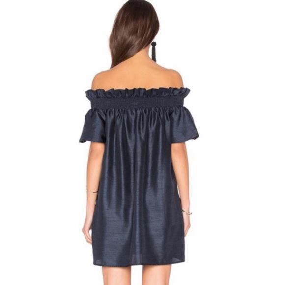 Keepsake the Label Sweet Life Off Shoulder Mini Dress Navy Blue - Picture 2 of 6
